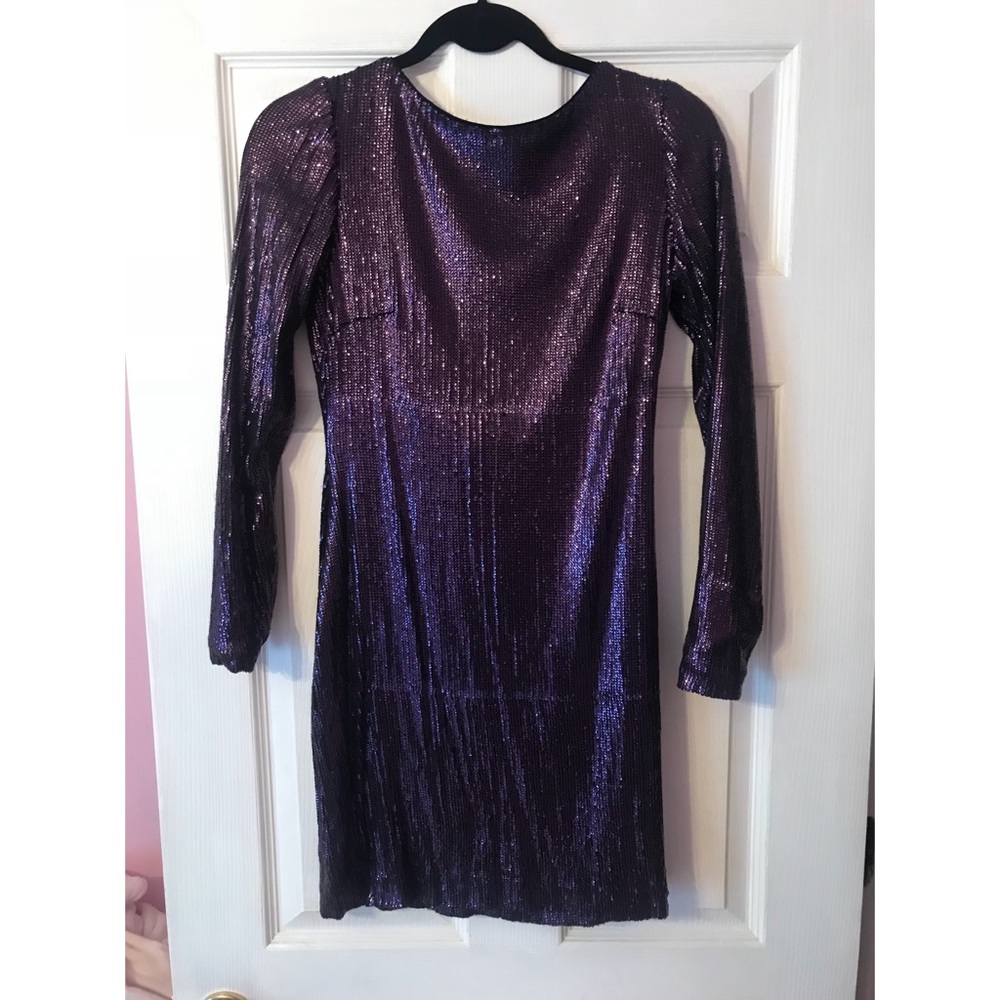 Aqua Bloomingdales Sequin Homecoming dress Prom